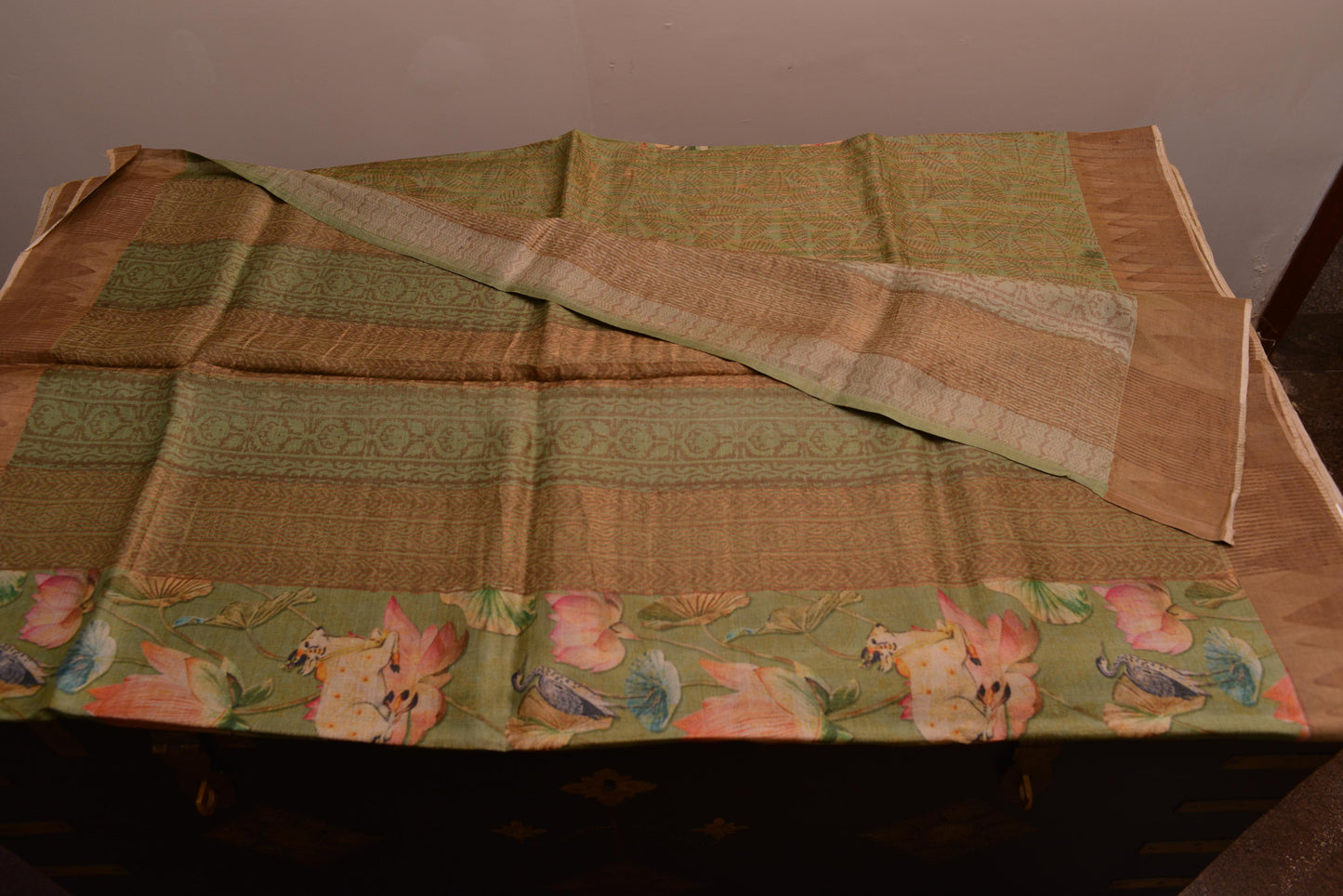 Tussar Silk Pichwai Printed Sarees